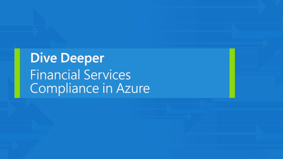 Financial services compliance in Azure