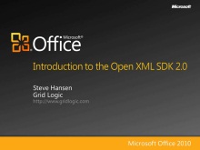 Open Xml Sdk Development Productivity Tools