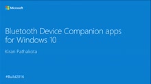 Bluetooth Device Companion Apps for Windows 10