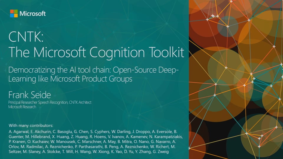 CNTK: Microsoft's Open Source Deep Learning Toolkit ...
