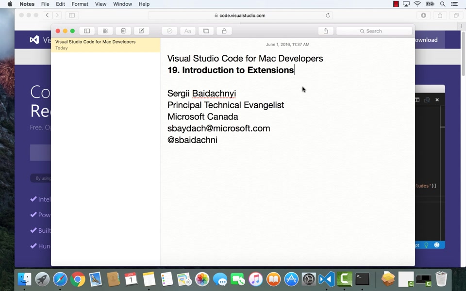 visual studio code on mac