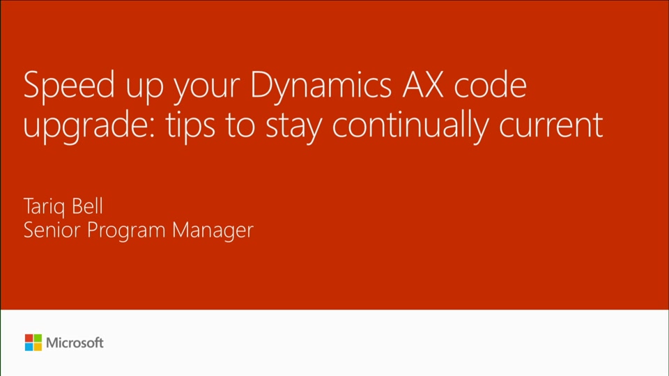 Speed up your Dynamics AX Code upgrade: tips and techniques to stay
