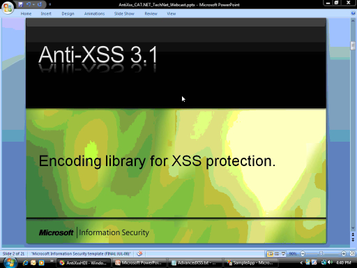 microsoft antixss library 3.1